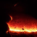 Flowing lava near Kalapana on the Big Island of Hawaii