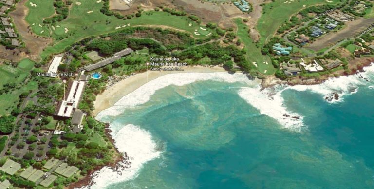 aereal, mauna kea beach, big island