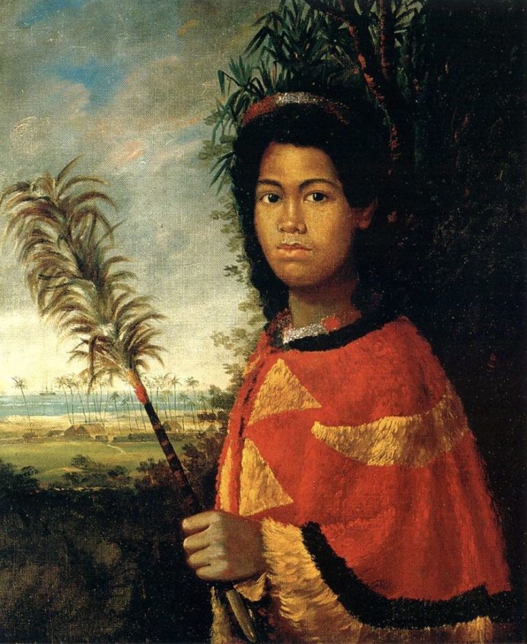 kahili royal staff, painting