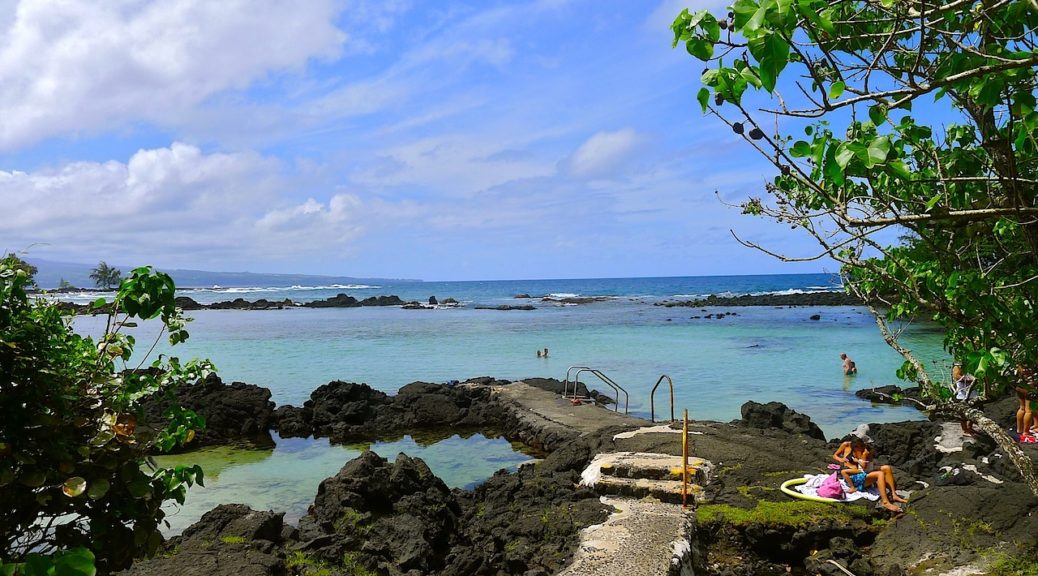 Carlsmith beach park in Hilo on the Big Island of hawaii