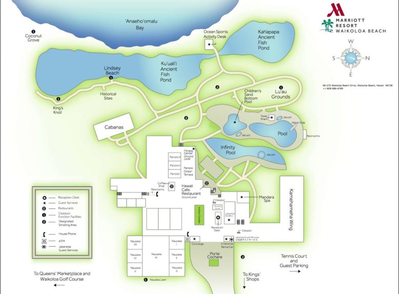 mariott waikoloa, resort map, hawaii, big island, kona