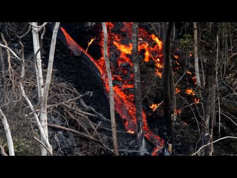 LAVA VARIETIES - A&#039;A / PAHOEHOE - KILAUEA VOLCANO HAWAII