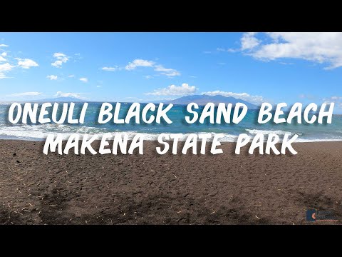 Oneuli Black Sand Beach at Makena State Park, Maui - Hawaii