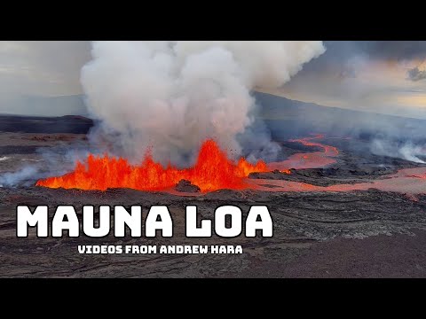 Mauna Loa eruption overflight footage by Andrew Hara, 11.29.22 at 6:30am