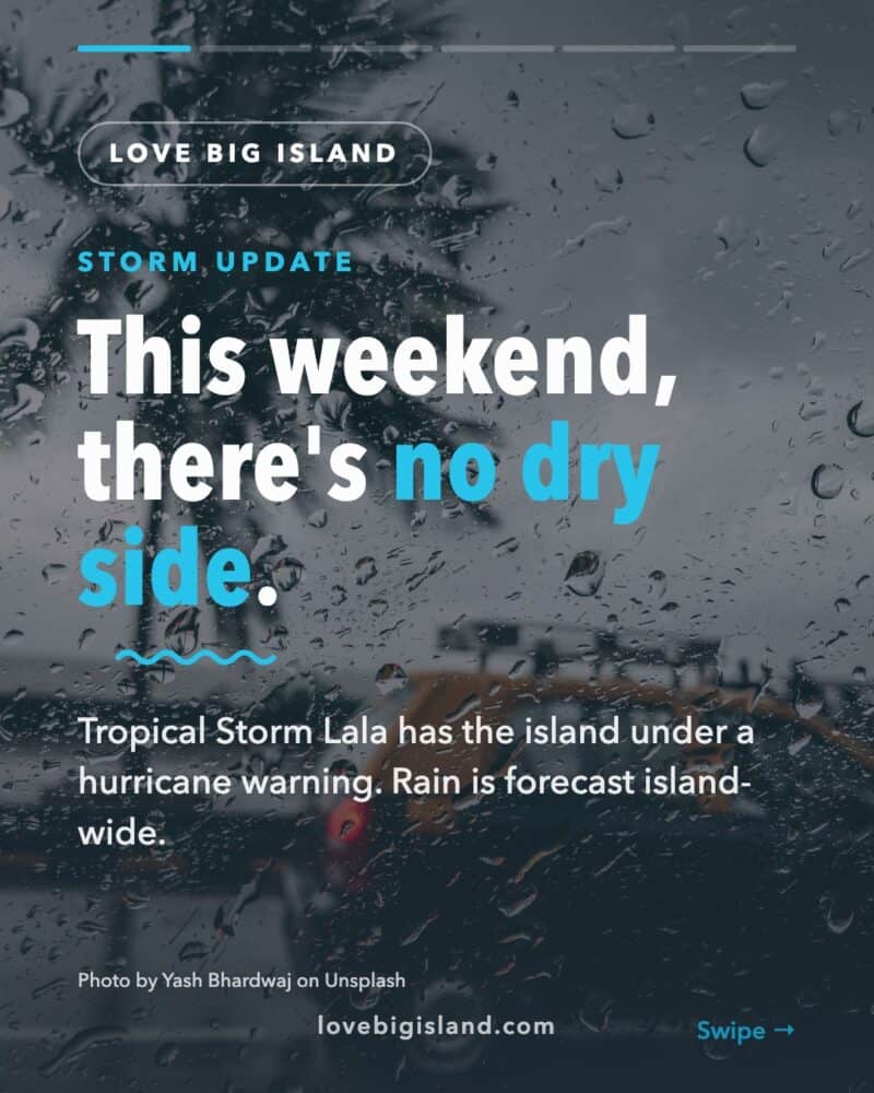 This weekend, there's no dry side.