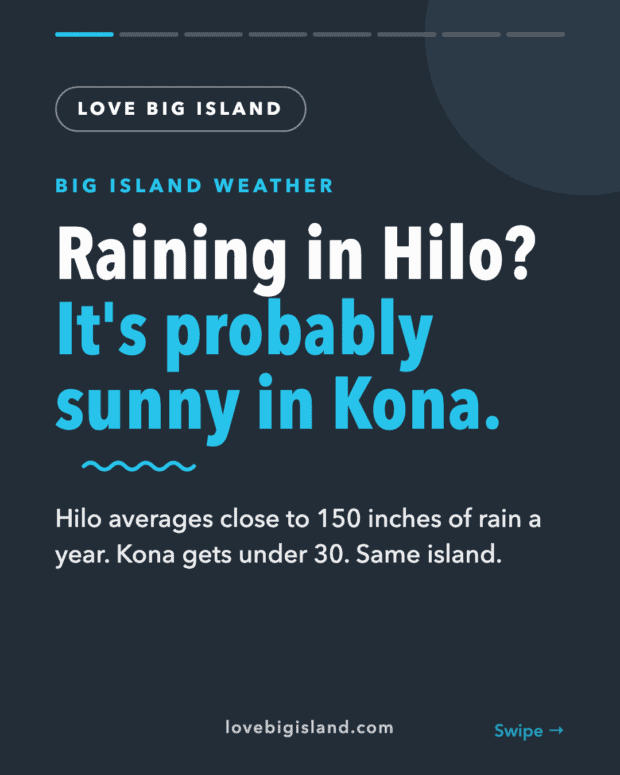 Rainy day plan: Kona side and Hilo side