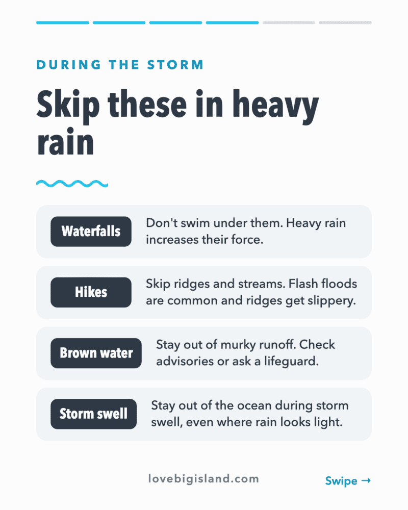 Skip these in heavy rain