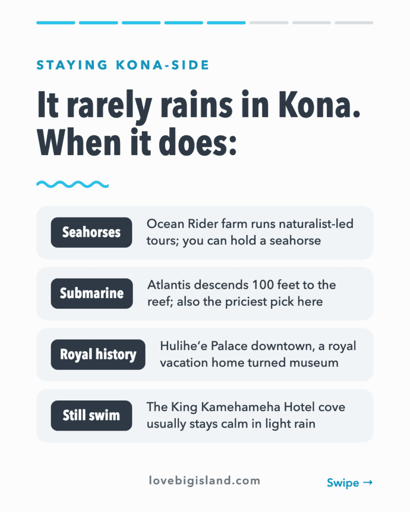 Rainy day plan: Kona side and Hilo side, slide 5 of 8
