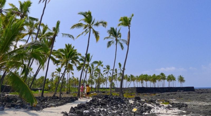 1871 trail in the Pu’uhonua o Honaunau National Park