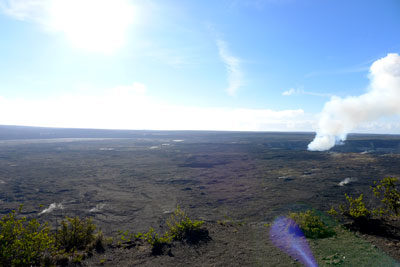 Halema'uma'u crater from the Jaggar Museum