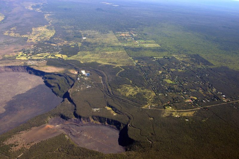 volcano village aerial photo