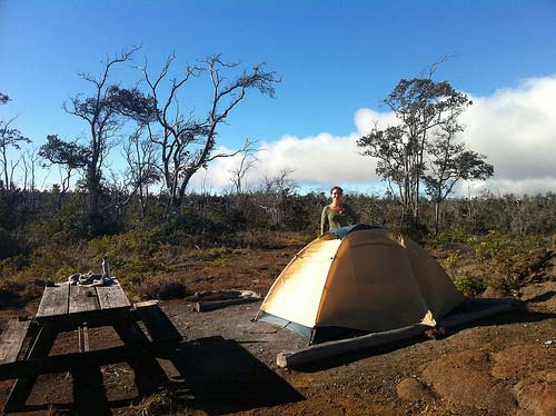 The Kulanaokuaiki Campsite in the Hawaii Volcanoes National Park