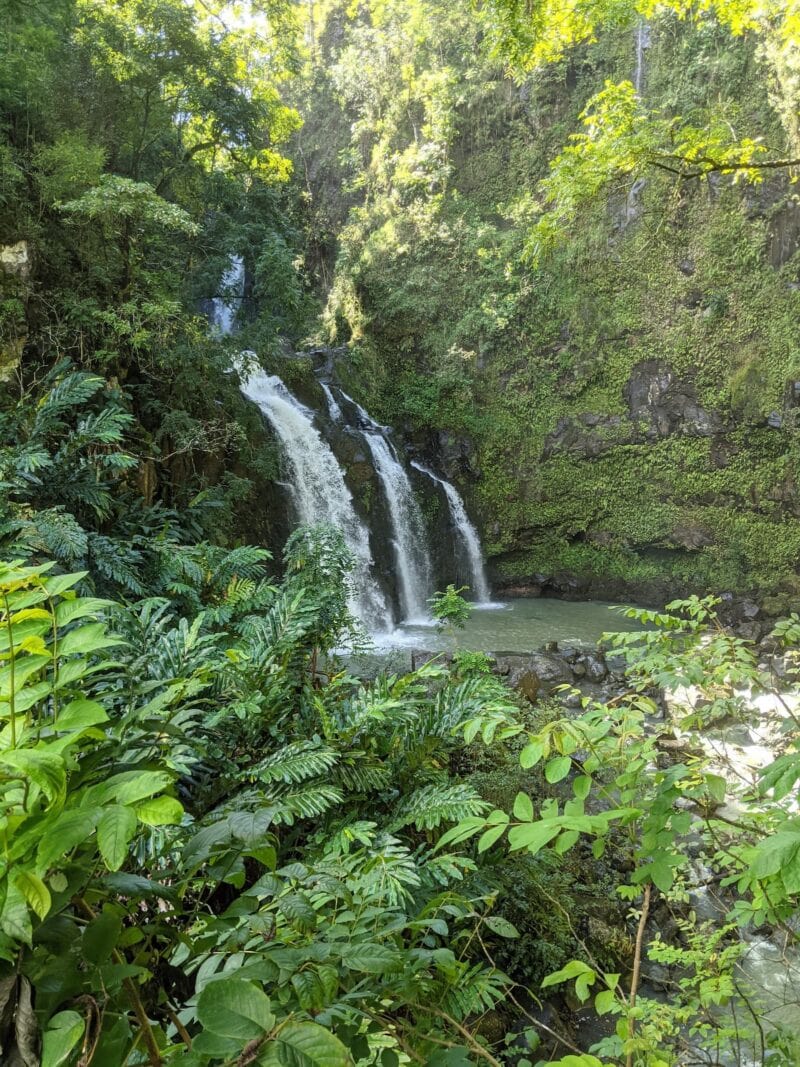 The Upper Waikani Falls on Maui