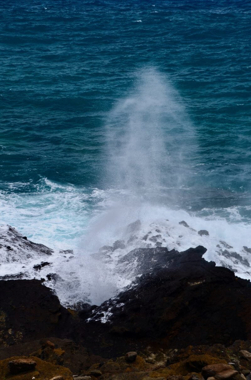 The Halona Blowhole on Oʻahu