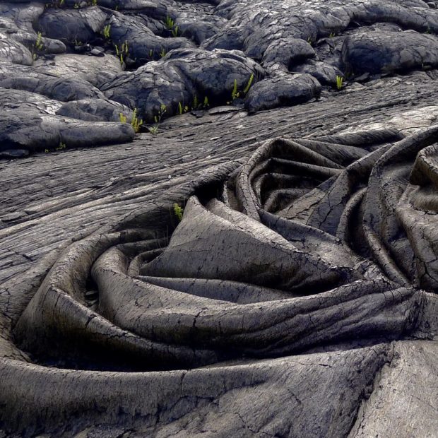 Pahoehoe lava in the HVNP