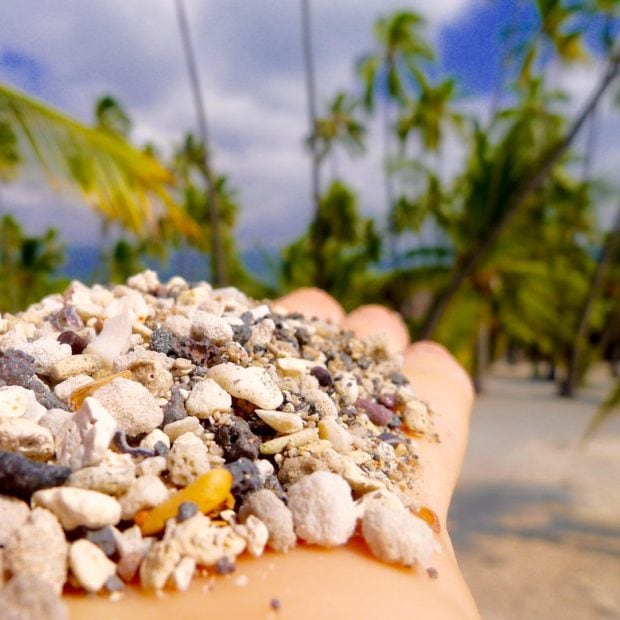 Sand in the Pu‘uhonua o Hōnaunau National Park