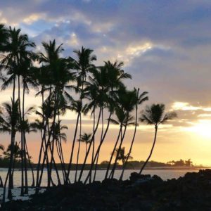 big island, beach, sunset