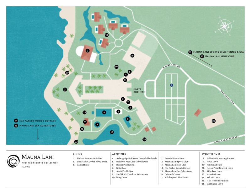 mauna lani resort, mauna lani hotel, big island, resort map, hawaii