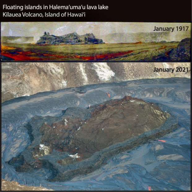 Lava lake island