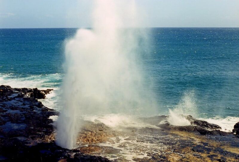 The Spouting Horn blowhole on Kauaʻi