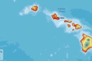 temperature map, hawaii, weather
