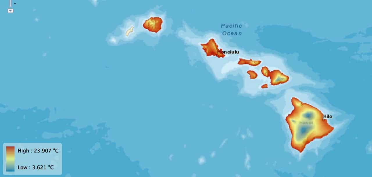 Hawaii Weather Year Round Chart