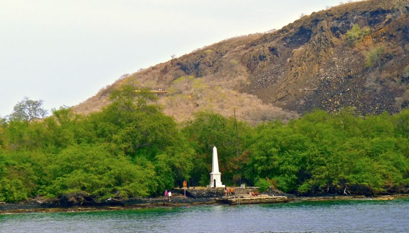 The Captain Cook Monument on Kealakekua Bay