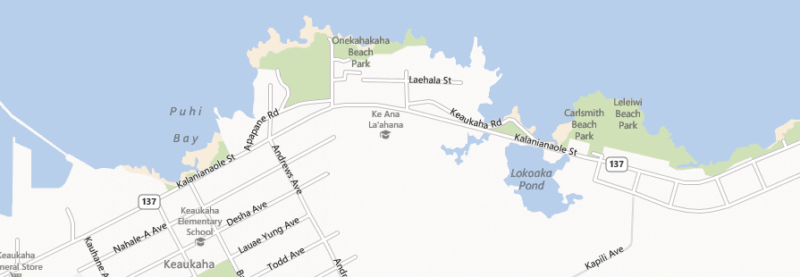 Carlsmith beach park (four miles) in Hilo on the Big Island