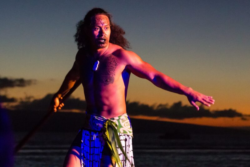 A performance of one of the island dances at the Feast at Lele in Lahaina, Maui