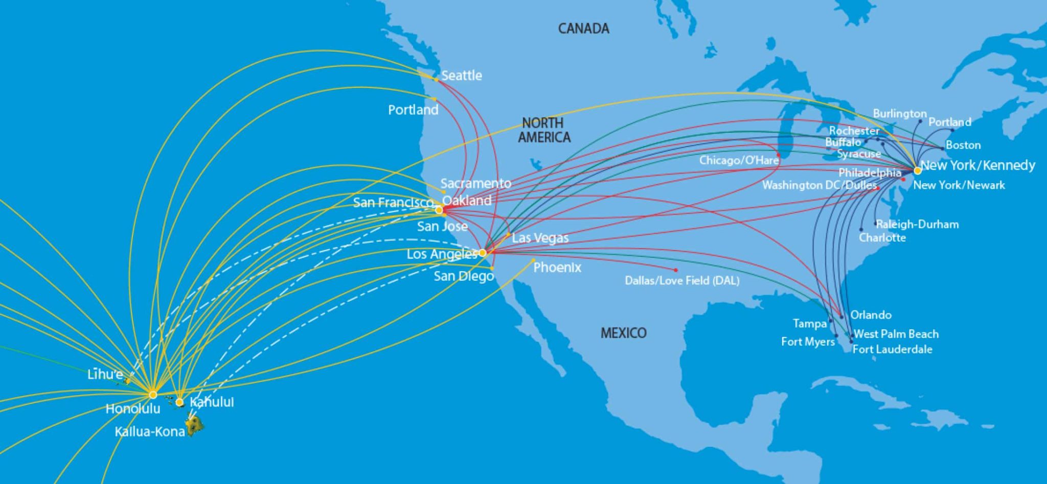 flights to hawaii map