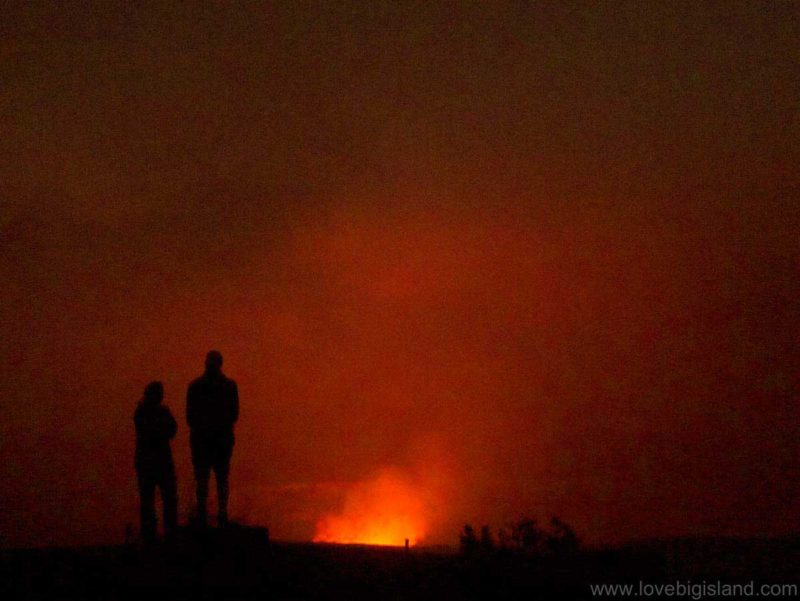 gran isla, resplandor, kilauea