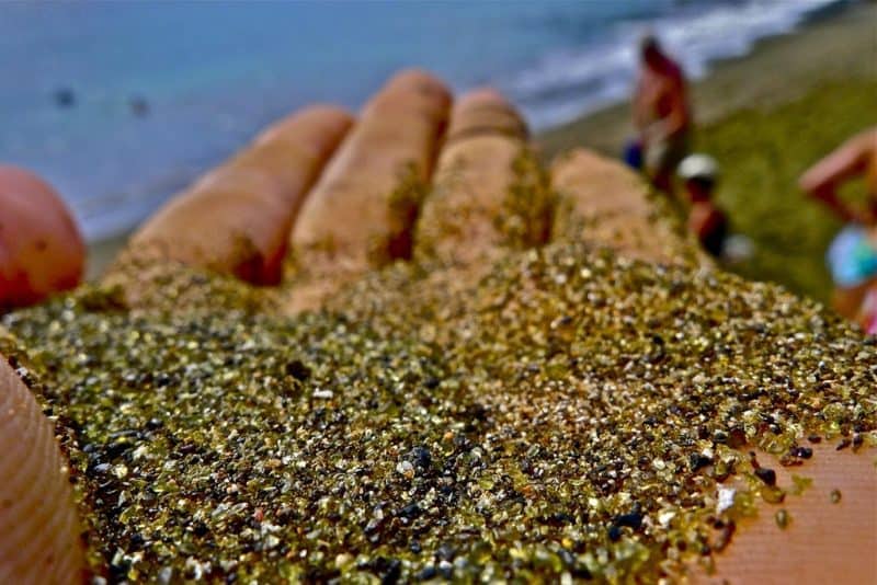 Green sand from Papakolea Beach