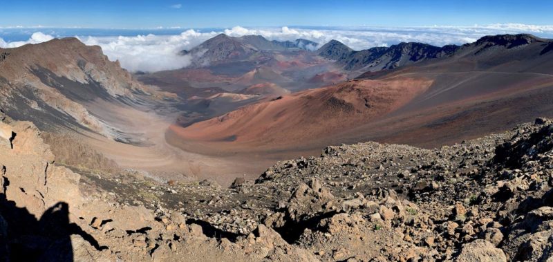 Panorama of the Haleakala summit crater.