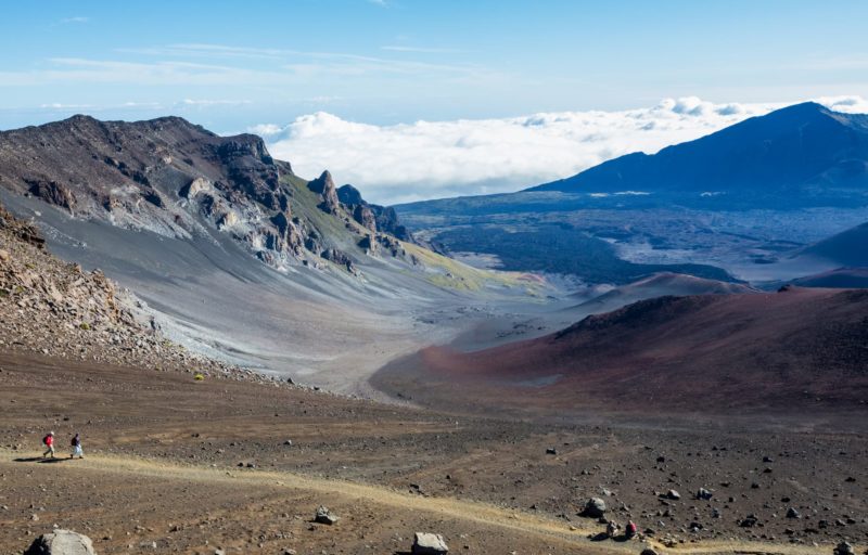 Hiking trail along Haleakala Crater