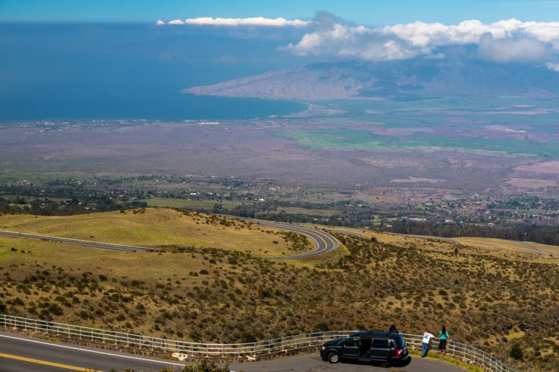 Scenic overlook point on the Haleakala Crater Road