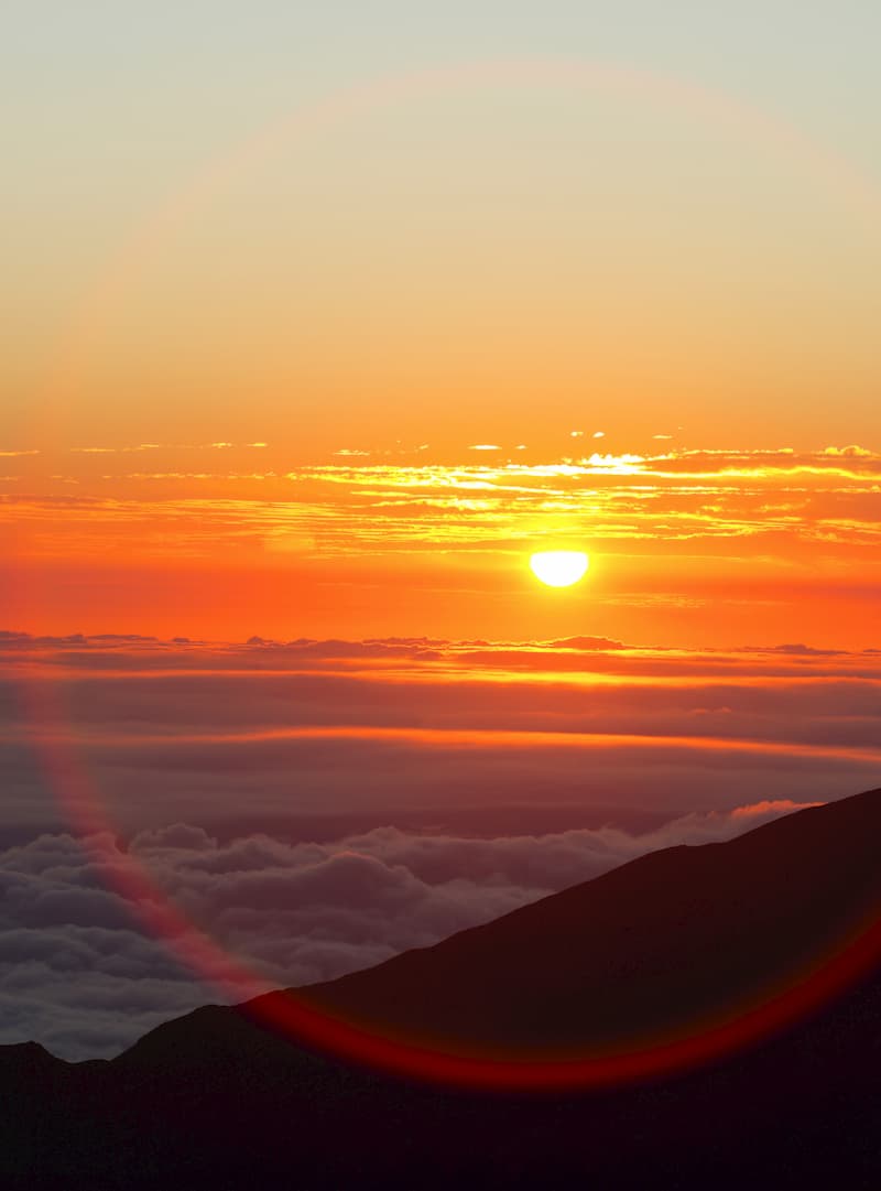 sunrise at the Haleakala summit
