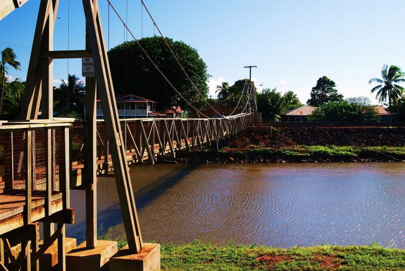 The Hanapepe Swinging bridge is a historic suspension bridge that was built in 1911