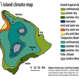 Climate zones of the Big Island of Hawaii