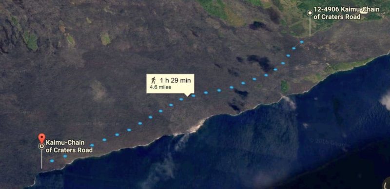 lava viewing, 61g, big island, kamokuna, kalapana kamokuna, lava, kalapana, map