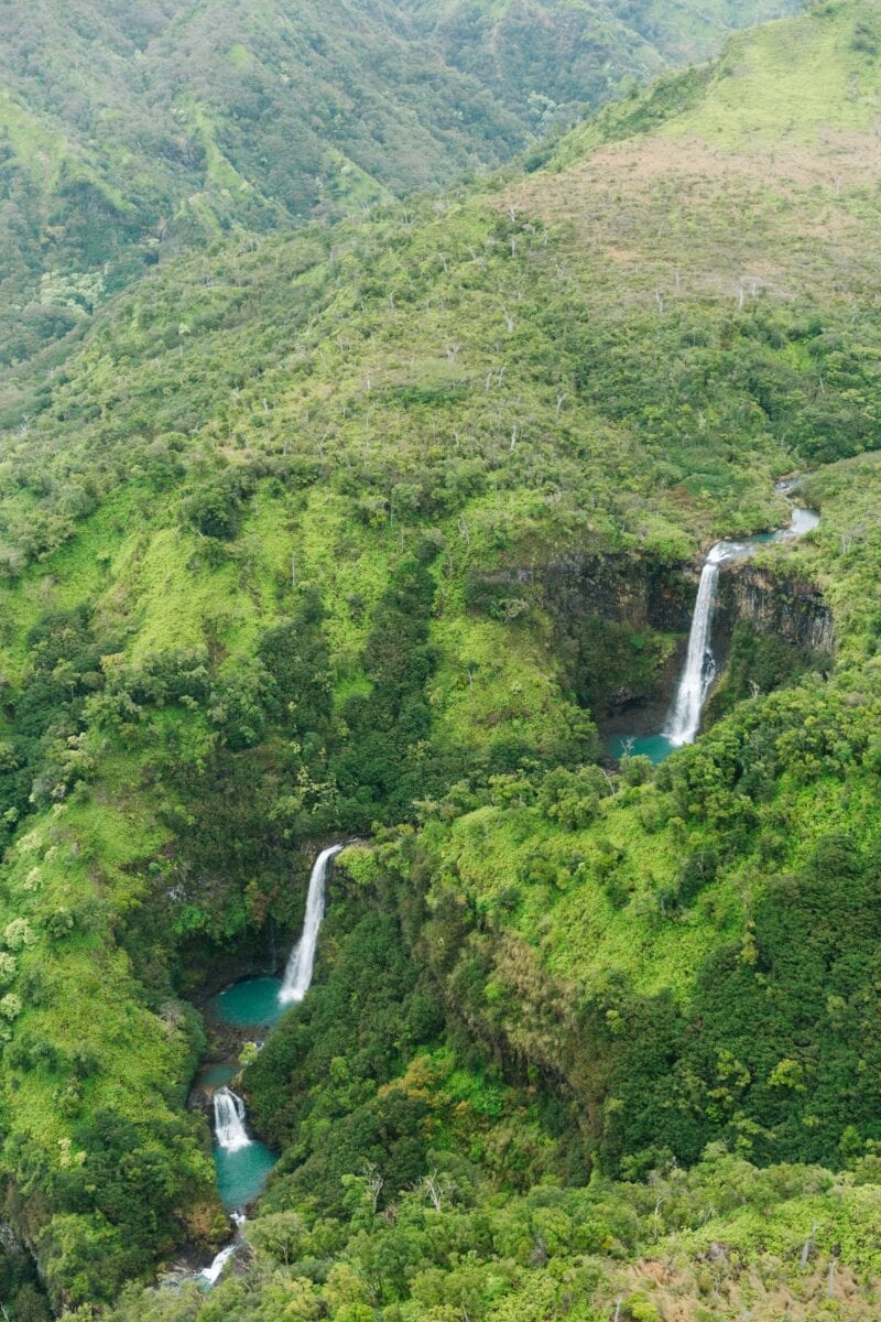 The Kahili (Five Sisters) Falls on Kauaʻi