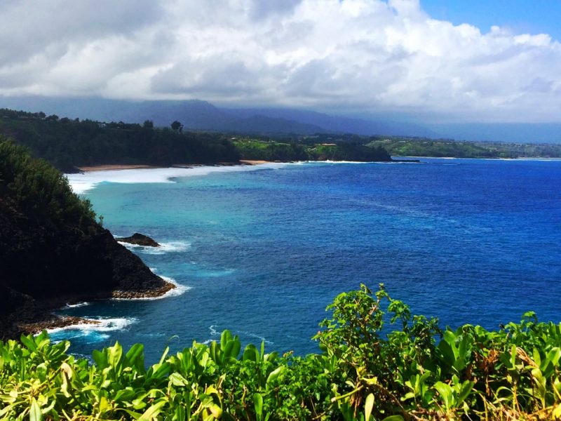 Kauapea beach from the Kilauea lighthouse