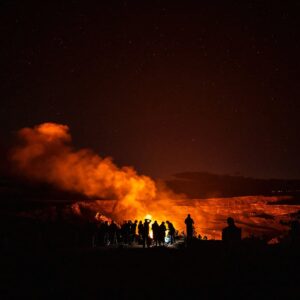 The Keanakākoʻi lava viewing area