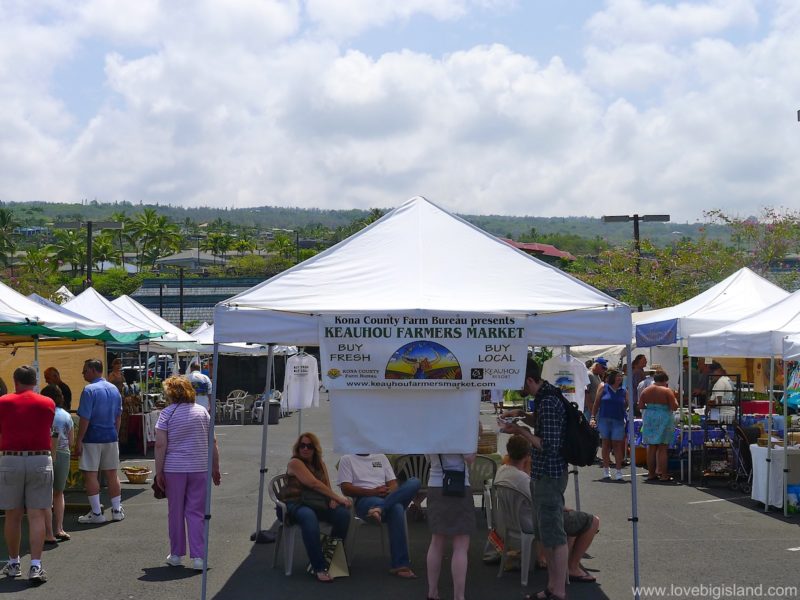 The Keauhou farmers market on the Big Island of Hawaii