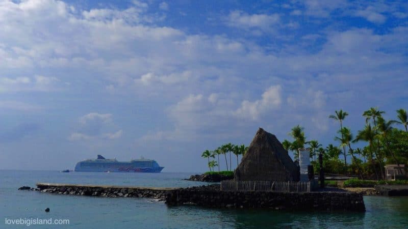 cruise ship, kailua kona, kona, big island, Hawai'i island