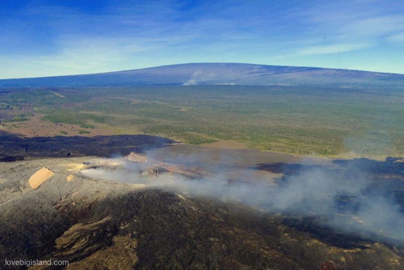 helicopter tour hawaii, volcano, puuoo, halemaumau, big island, kilauea