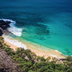 Aerial view of Little Beach