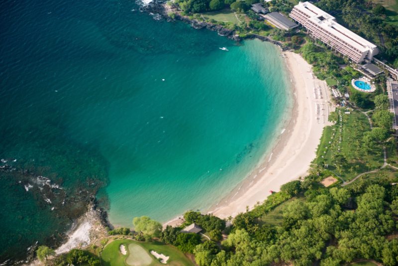 aerial overview of Mauna Kea Beach