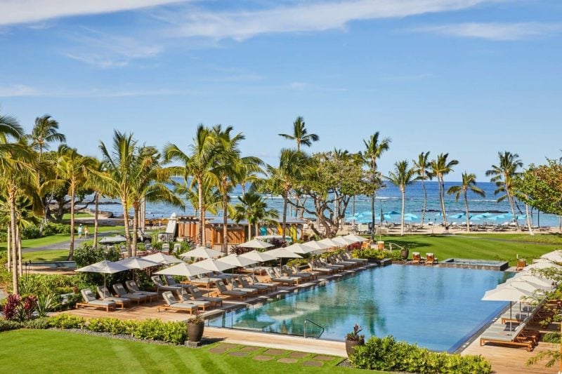 infinity pool at the Mauna Lani Auberge resort on the Big Island