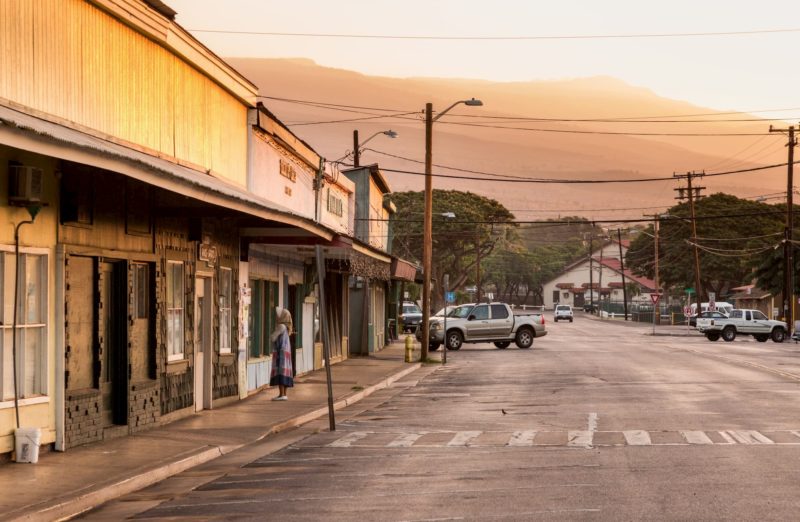 The town of Kaunakakai on Molokai