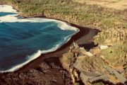 pohoiki black sand beach, pohoiki boat ramp, lerz eruption, black sand beach, big island